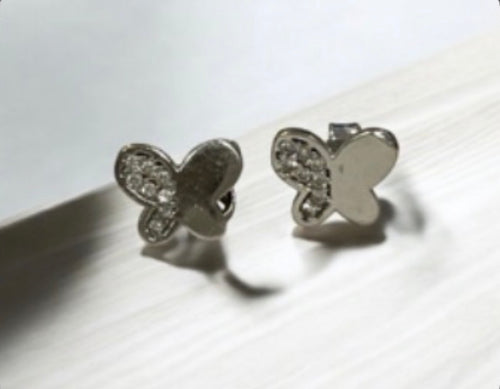18K Gold Diamond Butterfly Earrings | Luxury Butterfly Diamond Earrings