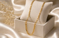 18K Gold Figaro Chain Necklace | Classic Everyday Necklace